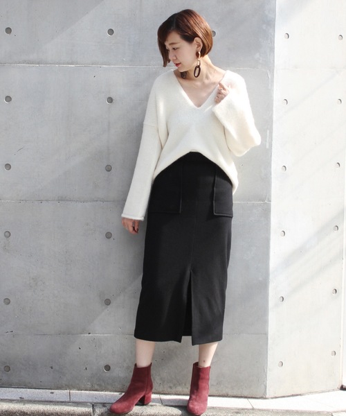 journal standard L'essage（ジャーナルスタンダードレサージュ）の「アッシュクウールスカート＃（スカート・レディース・ブラック/オレンジ/キャメル・38/36）」の12枚目の写真