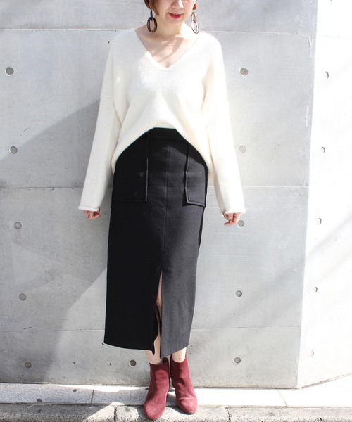 journal standard L'essage（ジャーナルスタンダードレサージュ）の「アッシュクウールスカート＃（スカート・レディース・ブラック/オレンジ/キャメル・38/36）」の16枚目の写真