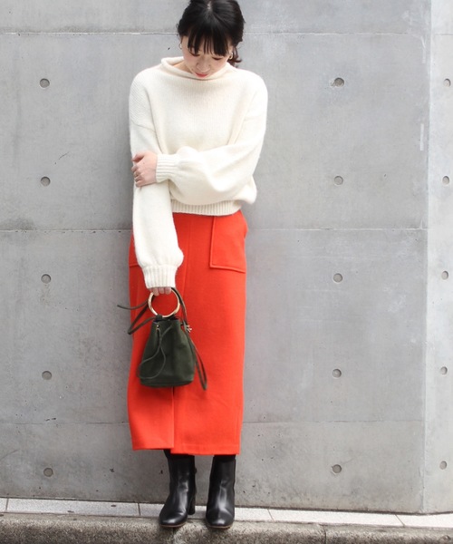 journal standard L'essage（ジャーナルスタンダードレサージュ）の「アッシュクウールスカート＃（スカート・レディース・ブラック/オレンジ/キャメル・38/36）」の20枚目の写真