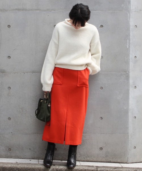 journal standard L'essage（ジャーナルスタンダードレサージュ）の「アッシュクウールスカート＃（スカート・レディース・ブラック/オレンジ/キャメル・38/36）」の21枚目の写真