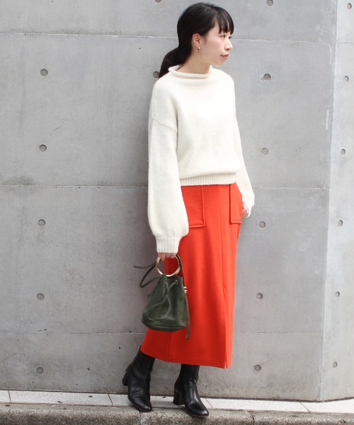 journal standard L'essage（ジャーナルスタンダードレサージュ）の「アッシュクウールスカート＃（スカート・レディース・ブラック/オレンジ/キャメル・38/36）」の22枚目の写真