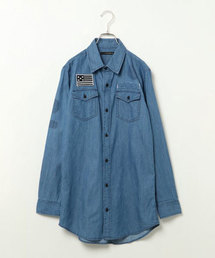 VENCEEXCHANGE | デニムワッペン加工ロングシャツ(シャツ/ブラウス)
