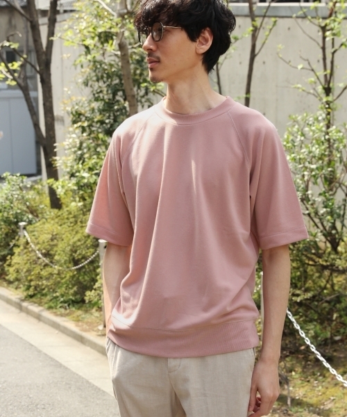GLOBAL WORK（グローバルワーク）の「【吸水速乾】フレンチテリーTEE/788919（Tシャツ/カットソー・メンズ・ホワイト/ベージュ/ネイビー/グレー/ピンク・SMALL/MEDIUM/LARGE/X-LARGE）」の5枚目の写真