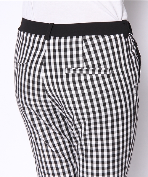 NANO universe（ナノユニバース）の「ギンガムチェッククロップドパンツ（その他パンツ・レディース・ブラック・36/38）」の5枚目の写真