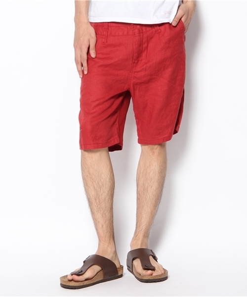 NANO universe（ナノユニバース）の「Wベルトリネンショーツ（その他パンツ・メンズ・ネイビー/マスタード/ホワイト系その他/ボルドー/ブルー/カーキ/ブラック・MEDIUM/LARGE）」の7枚目の写真