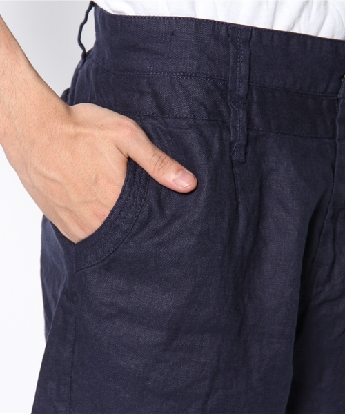 NANO universe（ナノユニバース）の「Wベルトリネンショーツ（その他パンツ・メンズ・ネイビー/マスタード/ホワイト系その他/ボルドー/ブルー/カーキ/ブラック・MEDIUM/LARGE）」の12枚目の写真