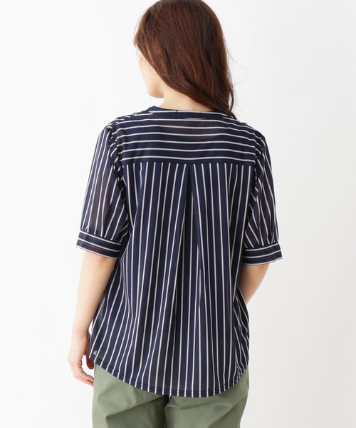 grove(グローブ)の「【洗える】エスパンディドッキングプルオーバー(Tシャツ/カットソー・レディース・ダークグリーン/ネイビー/アイボリー/ボルドー・02/03/04)」の7枚目の写真