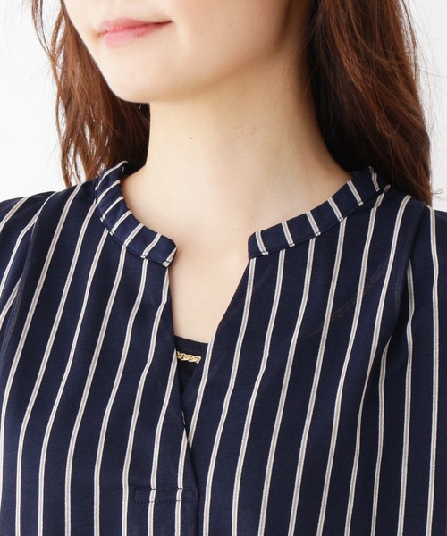 grove(グローブ)の「【洗える】エスパンディドッキングプルオーバー(Tシャツ/カットソー・レディース・ダークグリーン/ネイビー/アイボリー/ボルドー・02/03/04)」の8枚目の写真