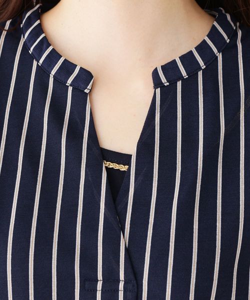 grove(グローブ)の「【洗える】エスパンディドッキングプルオーバー(Tシャツ/カットソー・レディース・ダークグリーン/ネイビー/アイボリー/ボルドー・02/03/04)」の9枚目の写真