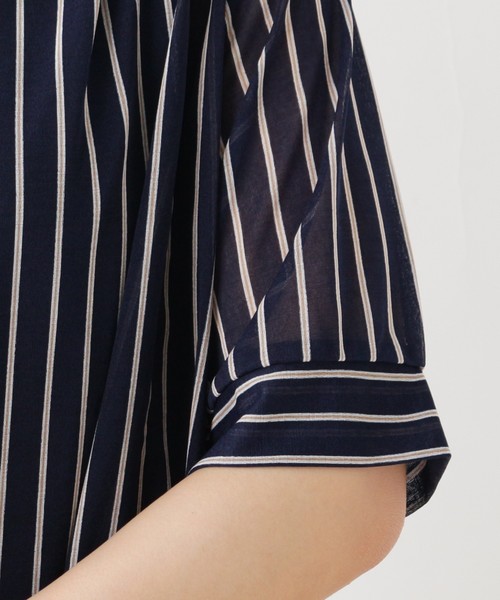grove(グローブ)の「【洗える】エスパンディドッキングプルオーバー(Tシャツ/カットソー・レディース・ダークグリーン/ネイビー/アイボリー/ボルドー・02/03/04)」の10枚目の写真