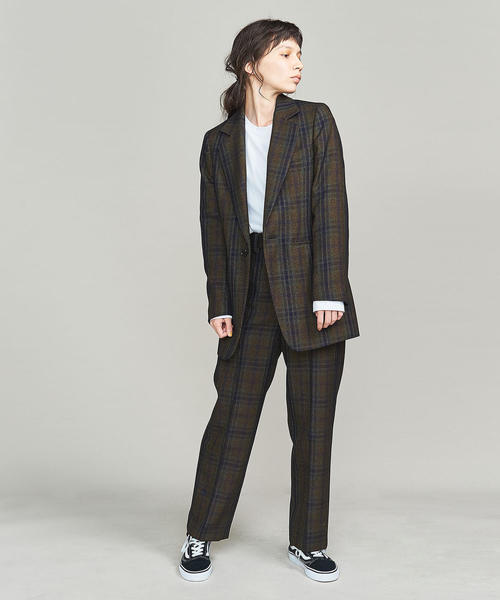 BEAUTY&YOUTH UNITED ARROWS（ビューティーアンドユースユナイテッドアローズ）の「BY ソリッド＆チェックテーパードパンツ ◆（その他パンツ・レディース・ネイビー/その他1・SMALL/MEDIUM）」の12枚目の写真