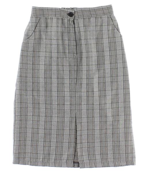 DING(ディング)の「DING/チェック柄ミドルスカート(スカート・レディース・ブラック/ブラウン・FREE)」の7枚目の写真