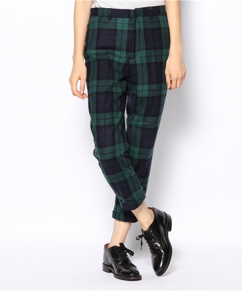 BEAMS BOY(ビームスボーイ)の「□BEAMS BOY / タータン スラックス 9分(スラックス・レディース・チャコールグレー/レッド/ネイビー・0/1)」の3枚目の写真