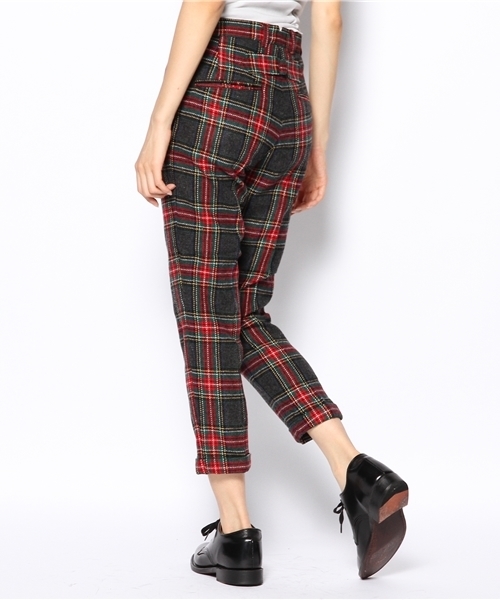 BEAMS BOY(ビームスボーイ)の「□BEAMS BOY / タータン スラックス 9分(スラックス・レディース・チャコールグレー/レッド/ネイビー・0/1)」の5枚目の写真