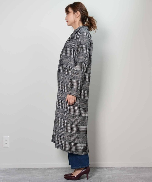 shopnikoniko(ショップニコニコ)の「グレンチェックロングコート(チェスターコート・レディース・チェック・フリー)」の9枚目の写真