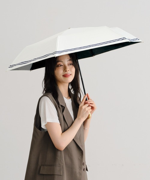 Wpc.（ダブリュピーシー）の「★遮光セーラー ミニ 日傘 折りたたみ Wpc.（折りたたみ傘・レディース・ネイビー/オフホワイト/ピンク/ベージュ/ラベンダー・FREE）」の7枚目の写真