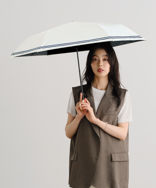 Wpc.（ダブリュピーシー）の「★遮光セーラー ミニ 日傘 折りたたみ Wpc.（折りたたみ傘・レディース・ネイビー/オフホワイト/ピンク/ベージュ/ラベンダー・FREE）」の8枚目の写真