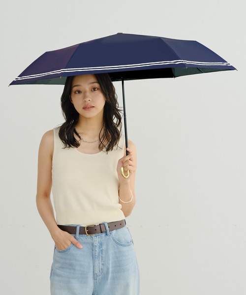 Wpc.（ダブリュピーシー）の「★遮光セーラー ミニ 日傘 折りたたみ Wpc.（折りたたみ傘・レディース・ネイビー/オフホワイト/ピンク/ベージュ/ラベンダー・FREE）」の9枚目の写真