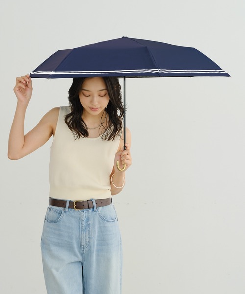 Wpc.（ダブリュピーシー）の「★遮光セーラー ミニ 日傘 折りたたみ Wpc.（折りたたみ傘・レディース・ネイビー/オフホワイト/ピンク/ベージュ/ラベンダー・FREE）」の10枚目の写真