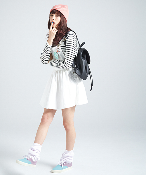 WEGO（ウィゴー）の「WEGO/フラップミニリュック（バックパック/リュック・レディース・ホワイト/ブラック・FREE）」の13枚目の写真