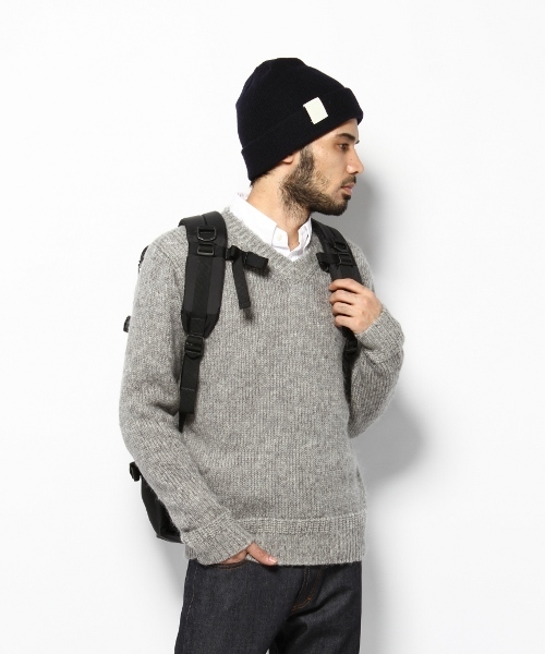 EDIFICE（エディフィス）の「◇LAMB*MOHAIRシャギーＶネックプルオーバーニット（ニット/セーター・メンズ・グレー/グレー系その他/ネイビー/レッド/グリーン/ブルー・44/46/48）」の2枚目の写真