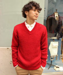 EDIFICE | ◇LAMB*MOHAIRシャギーＶネックプルオーバーニット(ニット/セーター)
