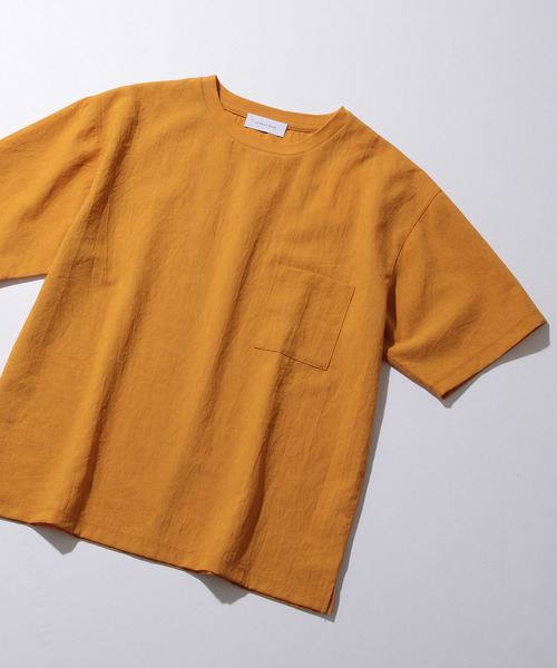 ADAM ET ROPE'（アダムエロペ）の「【EVALET】ストレッチT（Tシャツ/カットソー・メンズ・ベージュ系その他/ネイビー/ブルー系その他/イエロー系その他/チャコールグレー・M/L）」の5枚目の写真