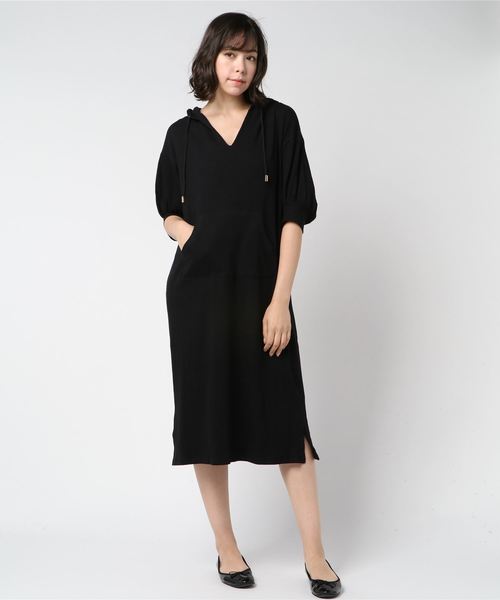 B.I.D.(ビーアイディー)の「BID / Rib Cutsewn Food Long Onepiece(ワンピース・レディース・カーキ/ブラック/グレー・FREE)」の9枚目の写真