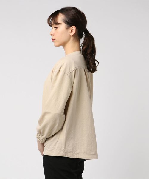 Willful by lipstar(ウィルフル バイ リップスター)の「【Willful by lipstar】麻調ジャージジップアップブルゾン(ブルゾン・レディース・ブラック/ベージュ/キャメル・M)」の4枚目の写真