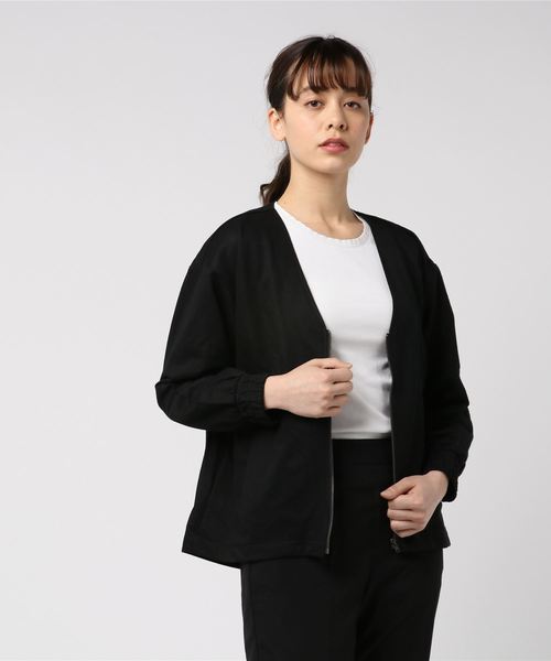 Willful by lipstar(ウィルフル バイ リップスター)の「【Willful by lipstar】麻調ジャージジップアップブルゾン(ブルゾン・レディース・ブラック/ベージュ/キャメル・M)」の9枚目の写真