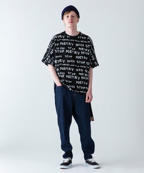 rehacer(レアセル)の「rehacer : × Mark Gonzales N.S.P Texitle Dolman CS Made in Japan / マークゴンザレス コラボ N.S.P. テキスタイル ドルマン カットソー メイドインジャパン(Tシャツ/カットソー・メンズ・ブラック/ホワイト・MEDIUM/LARGE/SMALL)」の4枚目の写真