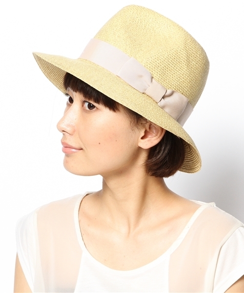 VIS（ビス）の「シンプルつば広中折れハット（ハット・レディース・ホワイト/ダークブラウン/ベージュ/ベージュ系・MEDIUM）」の5枚目の写真