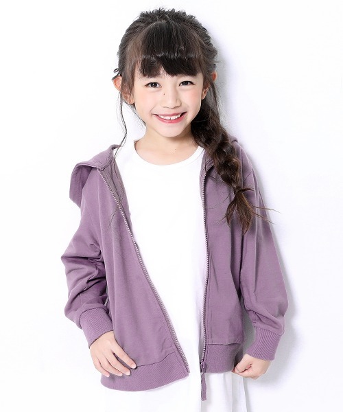 devirock(デビロック)の「ジップパーカー(パーカー・キッズ・ブラック/ベージュ/ネイビー/レッド/カーキ/ピンク/ヘザーチャコール/杢グレー/ブルー系その他/ブルー/ターコイズブルー/グリーン系その他/ライトパープル/スモークピンク/ピンク系その他/モカ/キャメル/イエロー/ラベンダー/パープル系その他・80cm/90cm/110cm/100cm/120cm/130cm/140cm/150cm/160cm)」の12枚目の写真