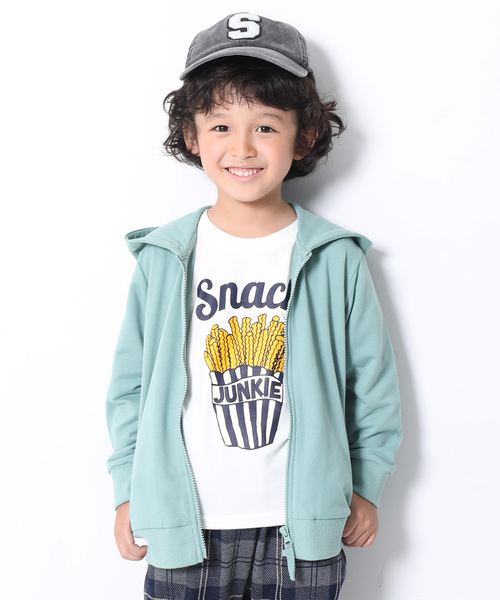 devirock(デビロック)の「ジップパーカー(パーカー・キッズ・ブラック/ベージュ/ネイビー/レッド/カーキ/ピンク/ヘザーチャコール/杢グレー/ブルー系その他/ブルー/ターコイズブルー/グリーン系その他/ライトパープル/スモークピンク/ピンク系その他/モカ/キャメル/イエロー/ラベンダー/パープル系その他・80cm/90cm/110cm/100cm/120cm/130cm/140cm/150cm/160cm)」の7枚目の写真