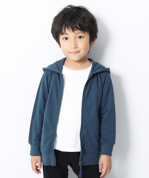 devirock(デビロック)の「ジップパーカー(パーカー・キッズ・ブラック/ベージュ/ネイビー/レッド/カーキ/ピンク/ヘザーチャコール/杢グレー/ブルー系その他/ブルー/ターコイズブルー/グリーン系その他/ライトパープル/スモークピンク/ピンク系その他/モカ/キャメル/イエロー/ラベンダー/パープル系その他・80cm/90cm/110cm/100cm/120cm/130cm/140cm/150cm/160cm)」の11枚目の写真