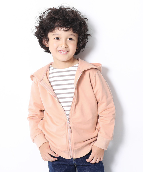 devirock(デビロック)の「ジップパーカー(パーカー・キッズ・ブラック/ベージュ/ネイビー/レッド/カーキ/ピンク/ヘザーチャコール/杢グレー/ブルー系その他/ブルー/ターコイズブルー/グリーン系その他/ライトパープル/スモークピンク/ピンク系その他/モカ/キャメル/イエロー/ラベンダー/パープル系その他・80cm/90cm/110cm/100cm/120cm/130cm/140cm/150cm/160cm)」の18枚目の写真