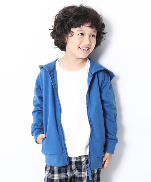 devirock(デビロック)の「ジップパーカー(パーカー・キッズ・ブラック/ベージュ/ネイビー/レッド/カーキ/ピンク/ヘザーチャコール/杢グレー/ブルー系その他/ブルー/ターコイズブルー/グリーン系その他/ライトパープル/スモークピンク/ピンク系その他/モカ/キャメル/イエロー/ラベンダー/パープル系その他・80cm/90cm/110cm/100cm/120cm/130cm/140cm/150cm/160cm)」の10枚目の写真