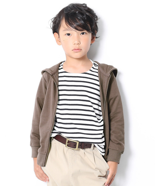 devirock(デビロック)の「ジップパーカー(パーカー・キッズ・ブラック/ベージュ/ネイビー/レッド/カーキ/ピンク/ヘザーチャコール/杢グレー/ブルー系その他/ブルー/ターコイズブルー/グリーン系その他/ライトパープル/スモークピンク/ピンク系その他/モカ/キャメル/イエロー/ラベンダー/パープル系その他・80cm/90cm/110cm/100cm/120cm/130cm/140cm/150cm/160cm)」の4枚目の写真