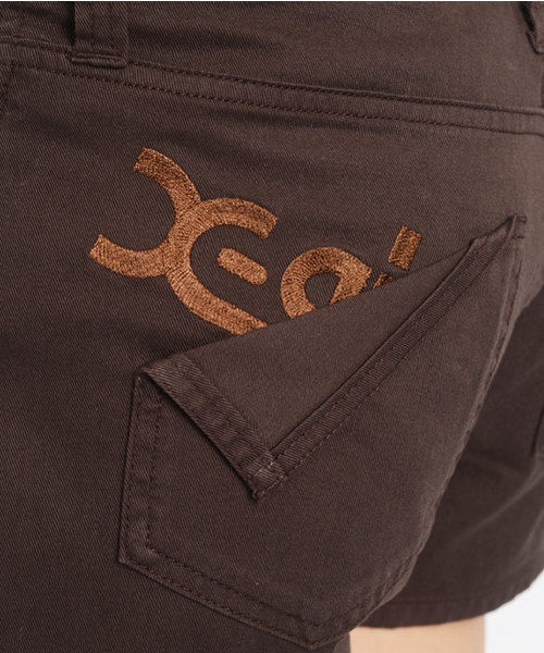 X-girl(エックスガール)の「MILITARY STYLE SHORTS(カーゴパンツ・レディース・ブラウン/ブルー/ライトインディゴブルー・1/0/2)」の7枚目の写真