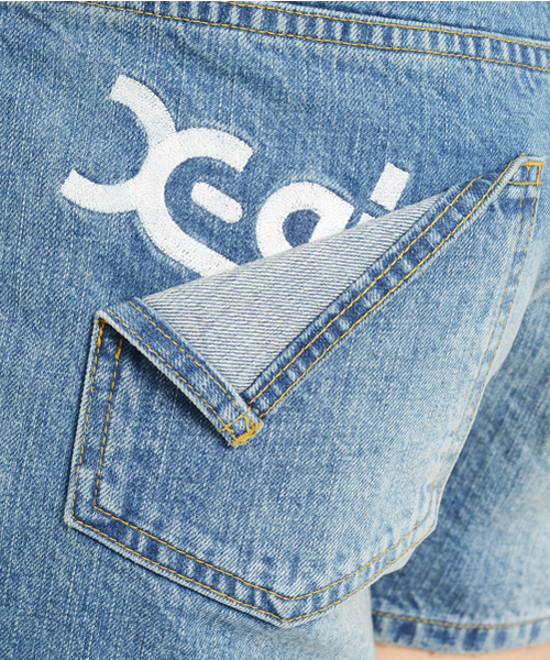 X-girl(エックスガール)の「MILITARY STYLE SHORTS(カーゴパンツ・レディース・ブラウン/ブルー/ライトインディゴブルー・1/0/2)」の9枚目の写真