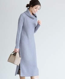 Pierrot | タートルネックリブニットワンピース(ワンピース)
