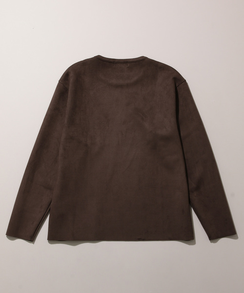 ADAM ET ROPE'（アダムエロペ）の「GVスウエードダンボールCN19A（Tシャツ/カットソー・メンズ・ブラック/ダークブラウン/カーキ・M/L）」の5枚目の写真