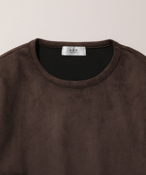 ADAM ET ROPE'（アダムエロペ）の「GVスウエードダンボールCN19A（Tシャツ/カットソー・メンズ・ブラック/ダークブラウン/カーキ・M/L）」の6枚目の写真