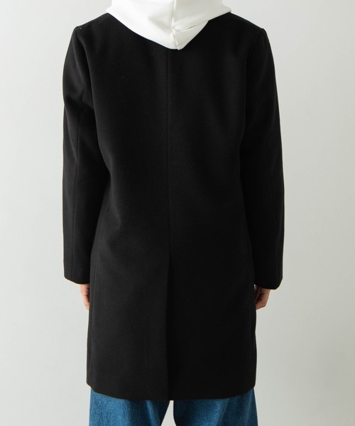 WEGO（ウィゴー）の「WEGO/メルトンチェスターコート（チェスターコート・メンズ・ブラック/ネイビー/杢グレー/キャメル・SMALL/MEDIUM/LARGE）」の13枚目の写真