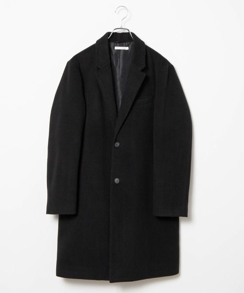 WEGO（ウィゴー）の「WEGO/メルトンチェスターコート（チェスターコート・メンズ・ブラック/ネイビー/杢グレー/キャメル・SMALL/MEDIUM/LARGE）」の14枚目の写真