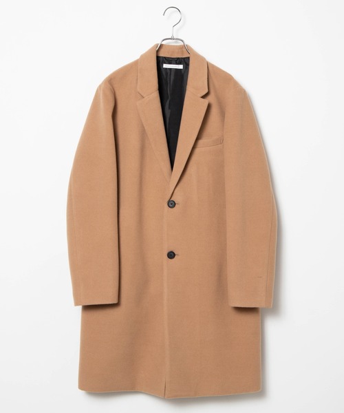 WEGO（ウィゴー）の「WEGO/メルトンチェスターコート（チェスターコート・メンズ・ブラック/ネイビー/杢グレー/キャメル・SMALL/MEDIUM/LARGE）」の15枚目の写真