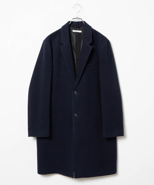 WEGO（ウィゴー）の「WEGO/メルトンチェスターコート（チェスターコート・メンズ・ブラック/ネイビー/杢グレー/キャメル・SMALL/MEDIUM/LARGE）」の16枚目の写真