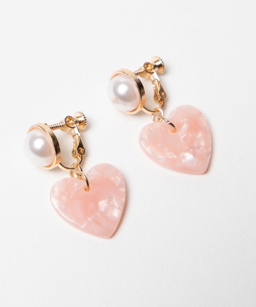 WEGO（ウィゴー）の「WEGO/ハートパールイヤリング（イヤリング・レディース・サックスブルー/ピンク/ホワイト/その他1/その他2・FREE）」の7枚目の写真