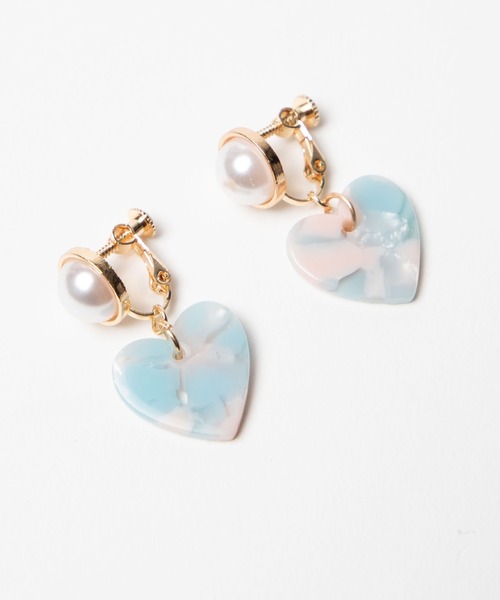 WEGO（ウィゴー）の「WEGO/ハートパールイヤリング（イヤリング・レディース・サックスブルー/ピンク/ホワイト/その他1/その他2・FREE）」の8枚目の写真