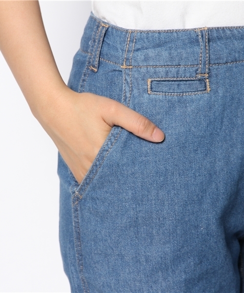 mystic（ミスティック）の「デニムテーパードパンツ（デニムパンツ・レディース・ブルー/ネイビー・1/2）」の7枚目の写真